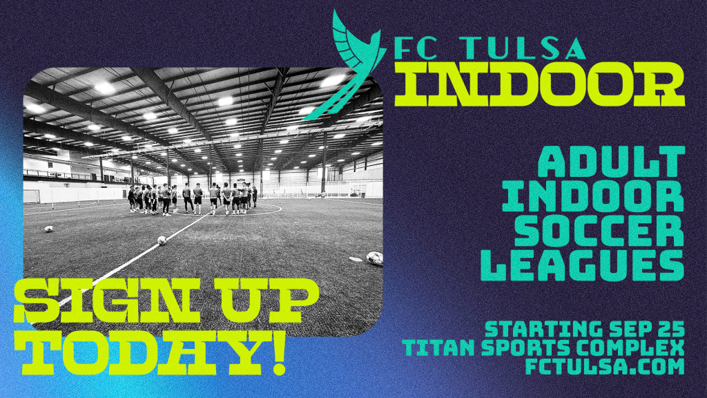 FC Tulsa Indoor Soccer League info graphic.