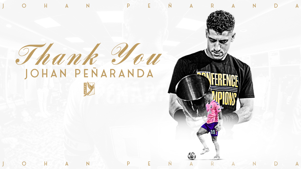 White background, gold letters that read "Thank you, Johan Peñaranda"